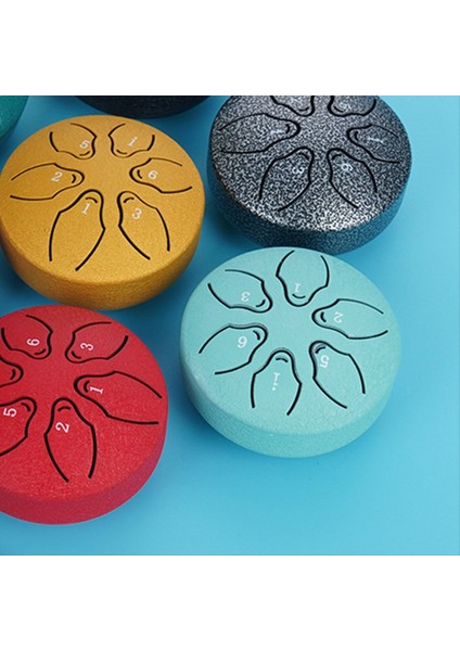 3 Inç 6 Ton Açık Çelik Dil Davul Yağmur Davul Enstrümanı Mini El Davul Eterik Baget Siyah (Yurt Dışından) fırsatları