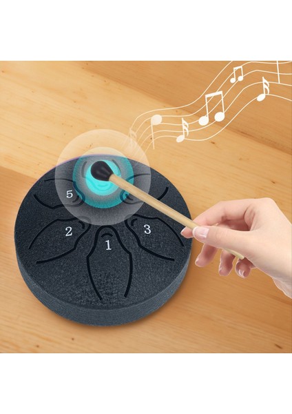 3 Inç 6 Ton Açık Çelik Dil Davul Yağmur Davul Enstrümanı Mini El Davul Eterik Baget Siyah (Yurt Dışından) indirimleri