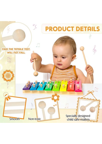 20 Pcs Ahşap Malletler Perküsyon Glockenspiel Ksilofon Malletler Çubuklar Ahşap Küçük Müzikal Sopalar Chime, 8.2 Inç (Yurt Dışından) indirimleri