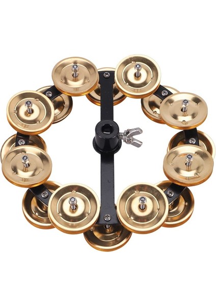 Müzikal Kalimba Taşınabilir Perküsyon Hi-Hat Tef ile Satır Alaşımlı Jingles Davul Seti Müzikal Aksesuarları, Altın (Yurt Dışından)