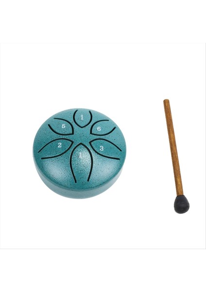 3 Inç 6 Tonlu Çelik Dil Davul Mini El Tava Davulları Davullu Perküsyon Müzik Aletleri Davul Koyu Yeşil (Yurt Dışından)