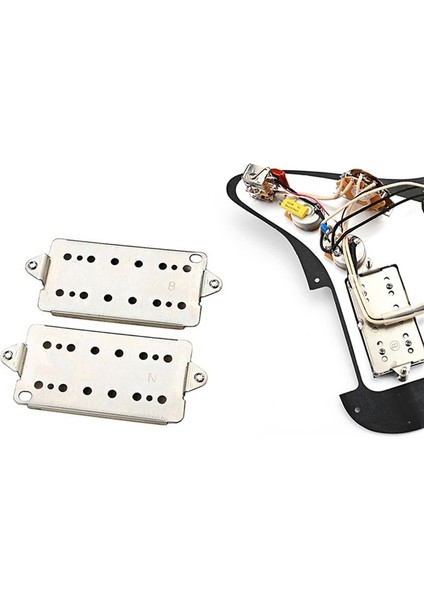 2pcs Gitar Boyun Köprüsü Humbucker Pikap tabanı 50mm 52mm kutup aralıkları humbucker köprü boyun parçaları (Yurt Dışından) indirimleri