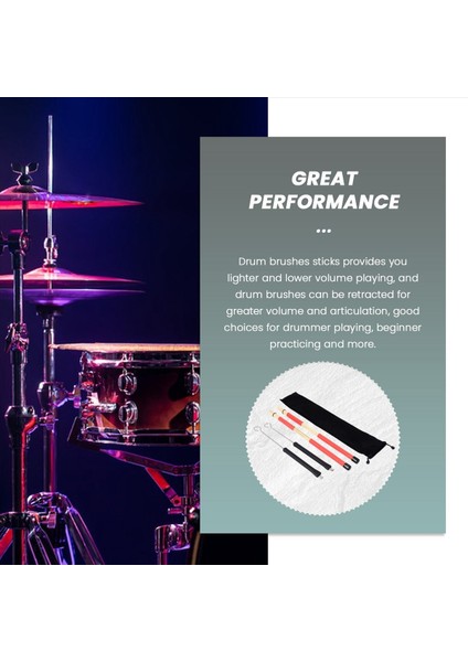 1 Çift Davul Fırçaları Geri Çekilebilir Tel Fırçalar Davul Davul Çubukları Fırça + 1 Çift Çubuklar Davul Fırçaları Çubuklar Davul Çubuk Seti (Yurt Dışından) modelleri