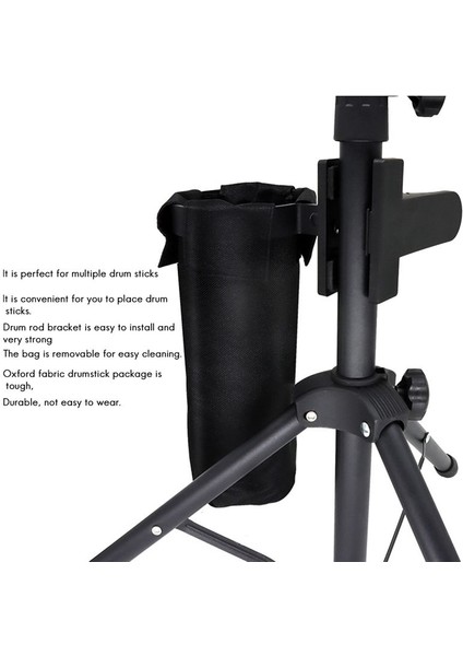 Drum Stick Tutucu Bag Çanta Baget Konteyner Çanta Kelepçe Klipsi Çubuk Tutucu Zil/davul/müzik Standı (Yurt Dışından) fırsatları