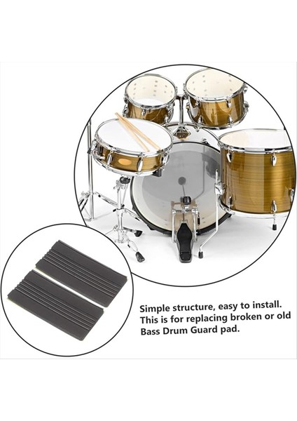 Bas Davul Kaymaz Kauçuk Ped Caz Davul Pedal Muhafızları Tekme Davul Pedal Ped Perküsyon Enstrümanı Parça (Yurt Dışından)