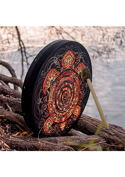 Şamanik Davullar, Davul Çubuklu 10 Inçlik Ağaç Dekoratif Tasarım, Manevi Müzik Için Ses Şifacı Şamanik Davullar (Yurt Dışından) fırsatları
