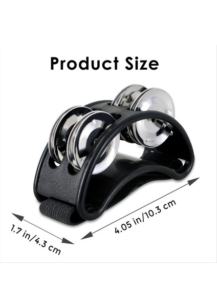 2pcs Ayak Tef Perküsyonu, Müzik Aleti Çelik Jingle Çanları ile Perküsyon Pedalı - Yeşil (Yurt Dışından) fiyatları