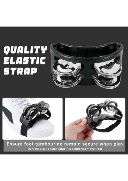 2pcs Ayak Tef Perküsyonu, Müzik Aleti Çelik Jingle Çanları ile Perküsyon Pedalı - Yeşil (Yurt Dışından) fırsatları