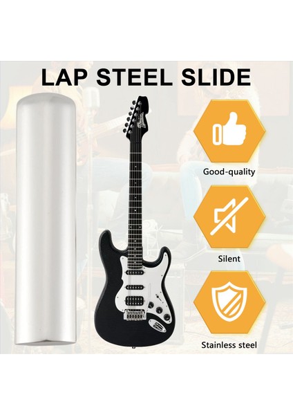 Paslanmaz Çelik Gitar Slayt Tonu Çubuğu Dobro, Kucak Çelik Gitar, Hawai Gitar, Elektro Gitar Aksesuarları, Gümüş (Yurt Dışından) indirimleri
