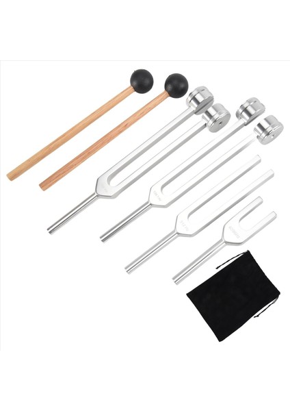 Tuning Çatal Seti (128Hz, 136.1Hz, 512Hz, 4096Hz) Çatalları Refleks Çekiçle Tutma Çatallı Çakra Seti Şifa Müzikal (Yurt Dışından) modelleri