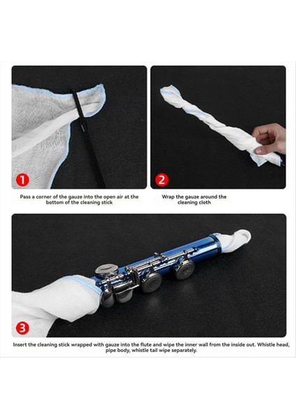 Flüt Temizleme Kiti Flüt Temizleme Çubuğu Flüt Temizleme Bezi Flüt Temizleme Swabs Flüt Için Flüt Parlatma Bezi (Yurt Dışından) fiyatları