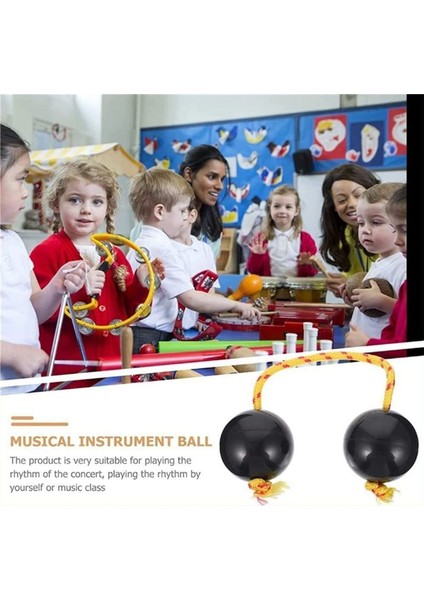 Ritmik Top, Yumurta Çalkalayıcı Çift Kabak Perküsyonu, Kashaka Enstrümanı, Müzikal Top Davul Topu, Çalkalayıcı Çıngırak, Siyah (Yurt Dışından) fırsatları