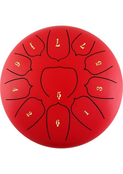 6 Inç 11 Ton Çelik Dil Davul Tavası Drum Drumstick Perküsyon Müzik Enstrüman Taham Drum Aksesuarları-D (Yurt Dışından)