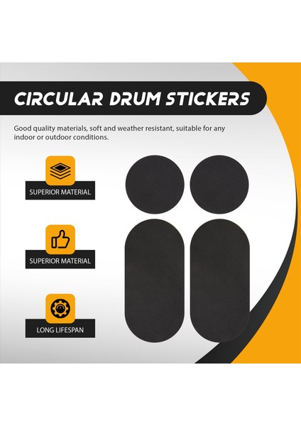 10 Paket Bas Davul Yaması, Pedal Yamaları ve Davul Pedleri, Su Havası Dayanıklı ve Güçlü Yapışkan Davul Aksesuarları (Yurt Dışından) fırsatları