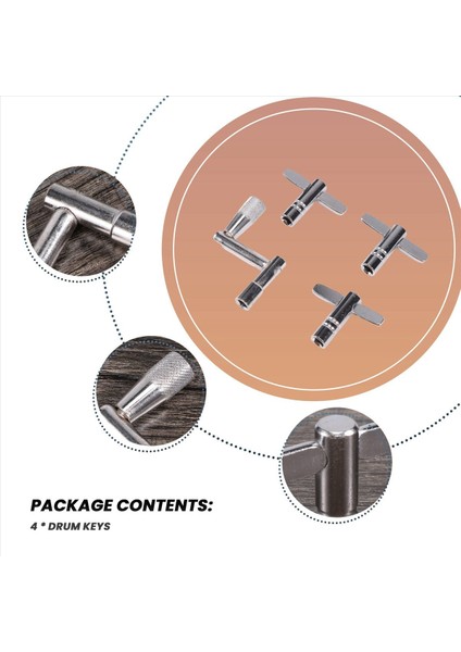 Drum Keys 4 Paket Davul Ayarlama Anahtarı Sürekli Hareket Hızı Anahtar Tuşu Anahtarları Davulcular Için Parçalar (Yurt Dışından) indirimleri