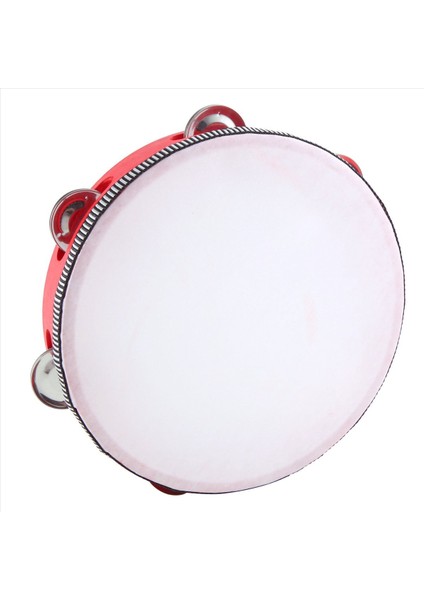 Ktv Partisi Kırmızısı Için 8inch Müzikal Tambora Tamborine Drum Yuvarlak Perküsyon Si (Yurt Dışından) modelleri
