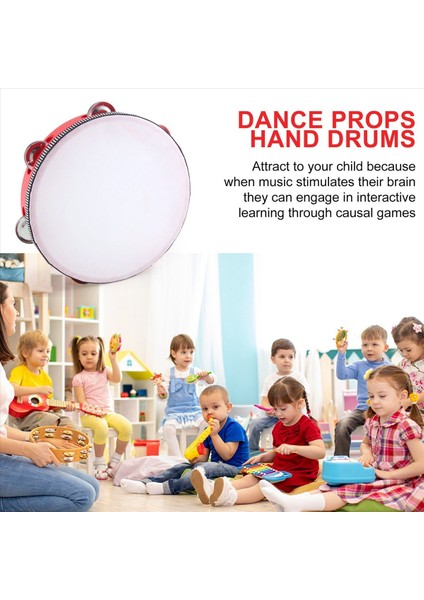 Ktv Partisi Kırmızısı Için 8inch Müzikal Tambora Tamborine Drum Yuvarlak Perküsyon Si (Yurt Dışından) indirimleri