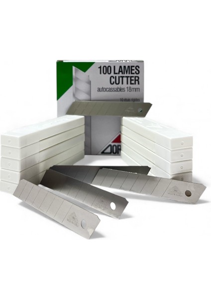 1404 Geniş Maket Bıçağı Yedeği 18MM 7 Kırımlı 100 Adet fiyatları