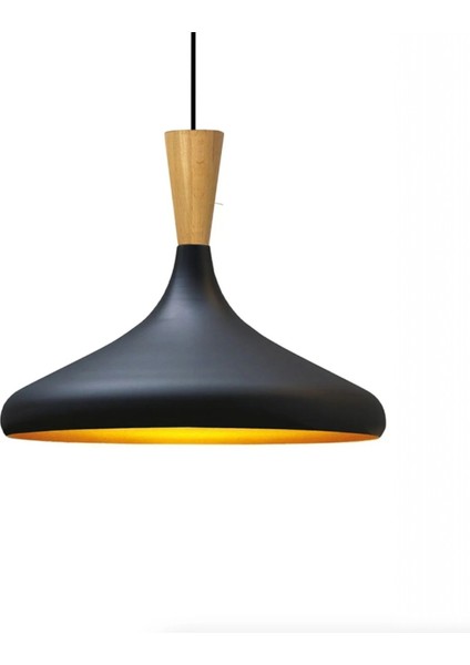 Ikili Siyah Champion Ahşap Huni Başlık Avize Sarkıt Salon Mutfak Butik Lamba Aydınlatma Avizeler modelleri