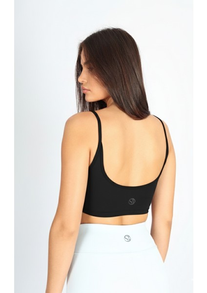 Crop Fit Sütlü Kahverengi Askılı Spor Bra modelleri