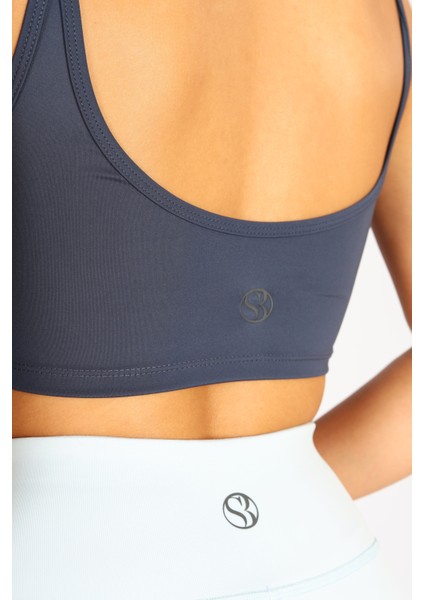 Crop Fit Sütlü Kahverengi Askılı Spor Bra fırsatları