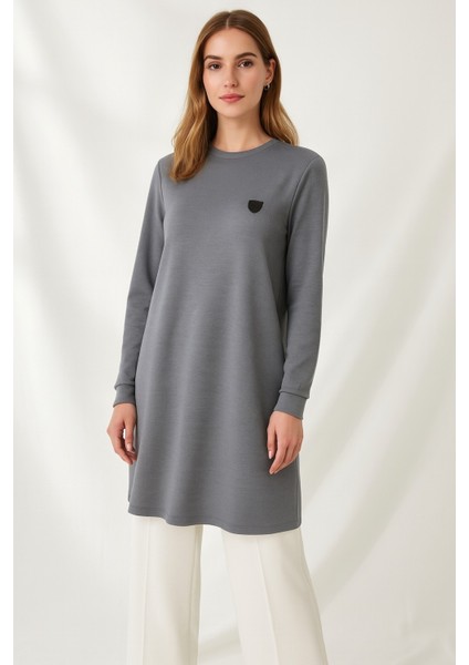 1099 Fitilli Göğüsü Arma Detaylı Bürümcük Tunik #10-25#