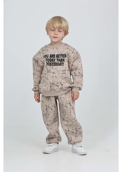 Erkek Çocuk Yesterday Baskılı Eşofman Takım