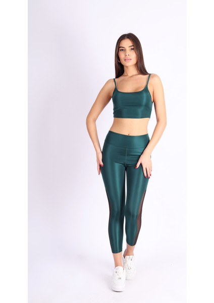 Crop Fit Sütlü Kahverengi Askılı Spor Bra modelleri
