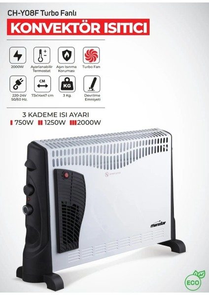 CH-Y08F 2000 W Konvektör Isıtıcı fiyatları