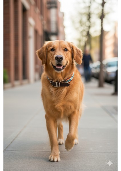 El Örgüsü Paracord & Deri Köpek Tasması – Dayanıklı Ayarlanabilir, Metal Tokalı, Orta ve Büyük Irk modelleri