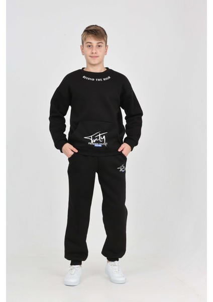 Erkek Çocuk Yaka Baskılı Eşofman Takım