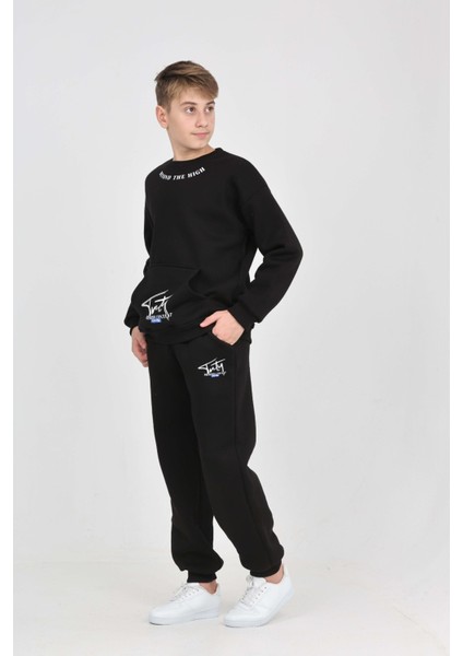 Erkek Çocuk Yaka Baskılı Eşofman Takım modelleri