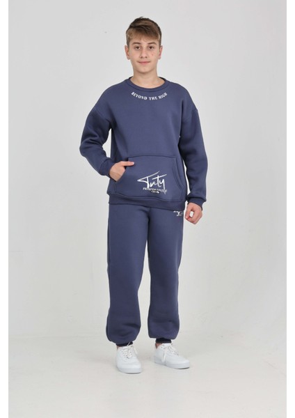 Erkek Çocuk Yaka Baskılı Eşofman Takım
