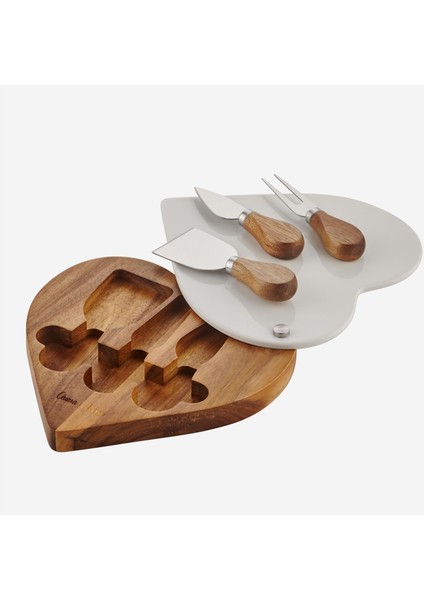 Acacia Elegance Kahverengi Ahşap Peynir Sunum Tabağı fırsatları