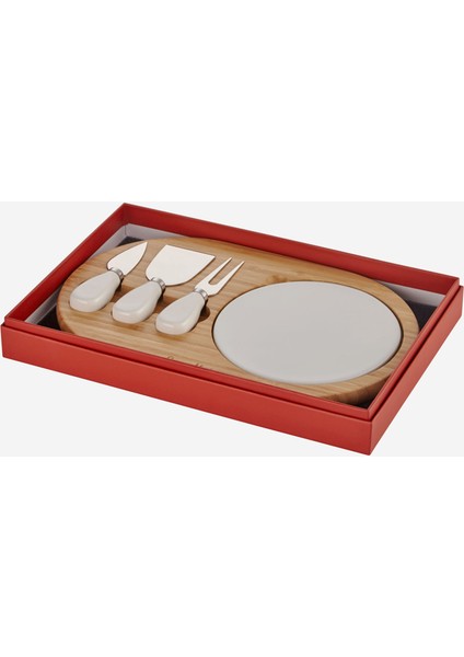 Acacia Elegance Kahverengi Ahşap Peynir Sunum Tabağı