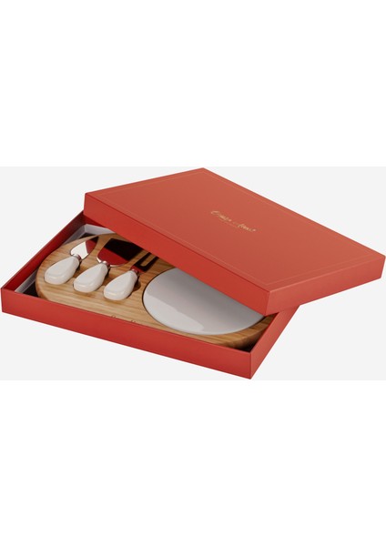 Acacia Elegance Kahverengi Ahşap Peynir Sunum Tabağı modelleri