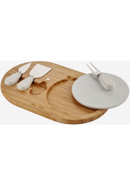 Acacia Elegance Kahverengi Ahşap Peynir Sunum Tabağı fırsatları