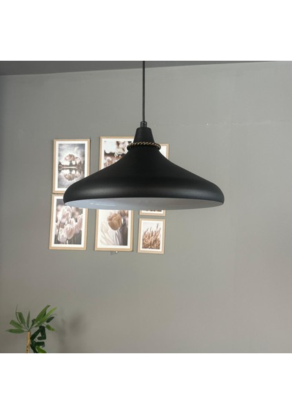 Champion Siyah Sezar Başlık Tekli Avize Sarkıt Salon Mutfak Cafe Butik Lamba Aydınlatma Avizeler modelleri