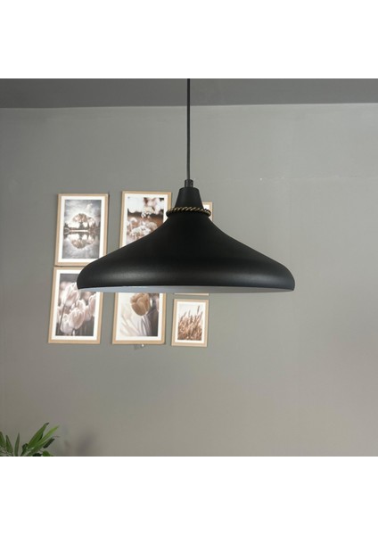 Champion Siyah Sezar Başlık Tekli Avize Sarkıt Salon Mutfak Cafe Butik Lamba Aydınlatma Avizeler fırsatları