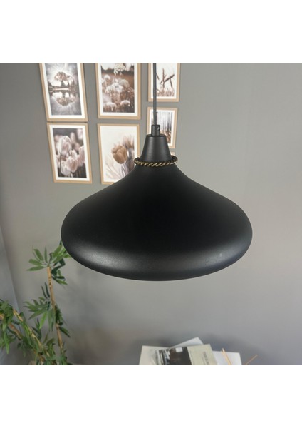 Champion Siyah Sezar Başlık Tekli Avize Sarkıt Salon Mutfak Cafe Butik Lamba Aydınlatma Avizeler indirimleri