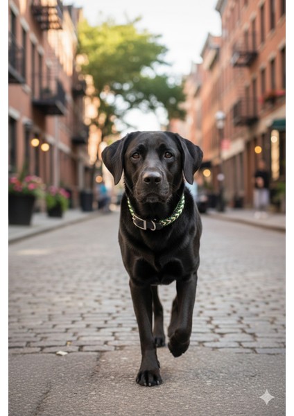 El Örgüsü Paracord & Deri Köpek Tasması – Dayanıklı Ayarlanabilir, Metal Tokalı, Orta ve Büyük Irk modelleri