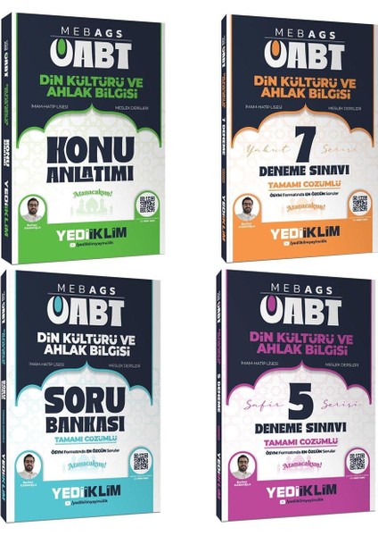 Yediiklim Meb Ags Öabt Din Kültürü ve Ahlak Bilgisi Konu+Soru+7 Deneme+5 Deneme