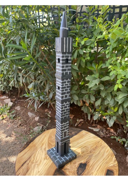 El Yapımı Ahşap Diyarbakır Dört Ayaklı Minare - Taş Görünüm - Yükseklik 53 cm fiyatları
