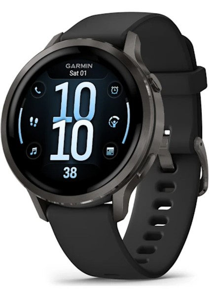 Venu 4 - 41 mm Siyah Silikon Kayışlı