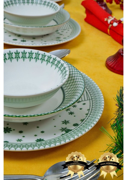 Kartanem 18 Parça 6 Kişilik Porselen Yemek Takımı