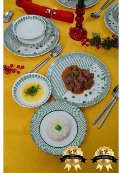 Kartanem 18 Parça 6 Kişilik Porselen Yemek Takımı modelleri