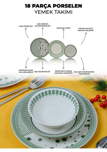 Kartanem 18 Parça 6 Kişilik Porselen Yemek Takımı indirimleri