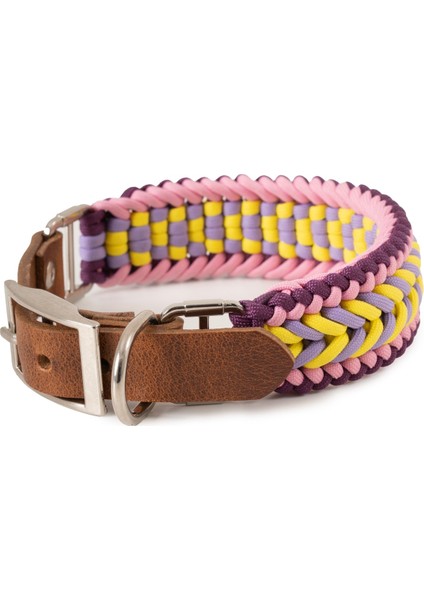 El Örgüsü Paracord & Deri Köpek Tasması – Dayanıklı Ayarlanabilir, Metal Tokalı, Orta ve Büyük Irk fiyatları