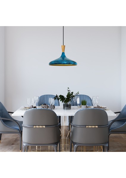 Champion Okyanus Ahşap Huni Tekli Avize Sarkıt Salon Mutfak Cafe Butik Lamba Aydınlatma Avizeler fırsatları