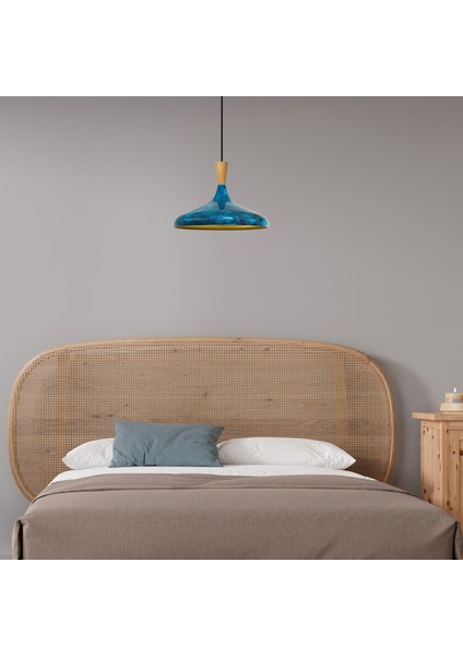 Champion Okyanus Ahşap Huni Tekli Avize Sarkıt Salon Mutfak Cafe Butik Lamba Aydınlatma Avizeler